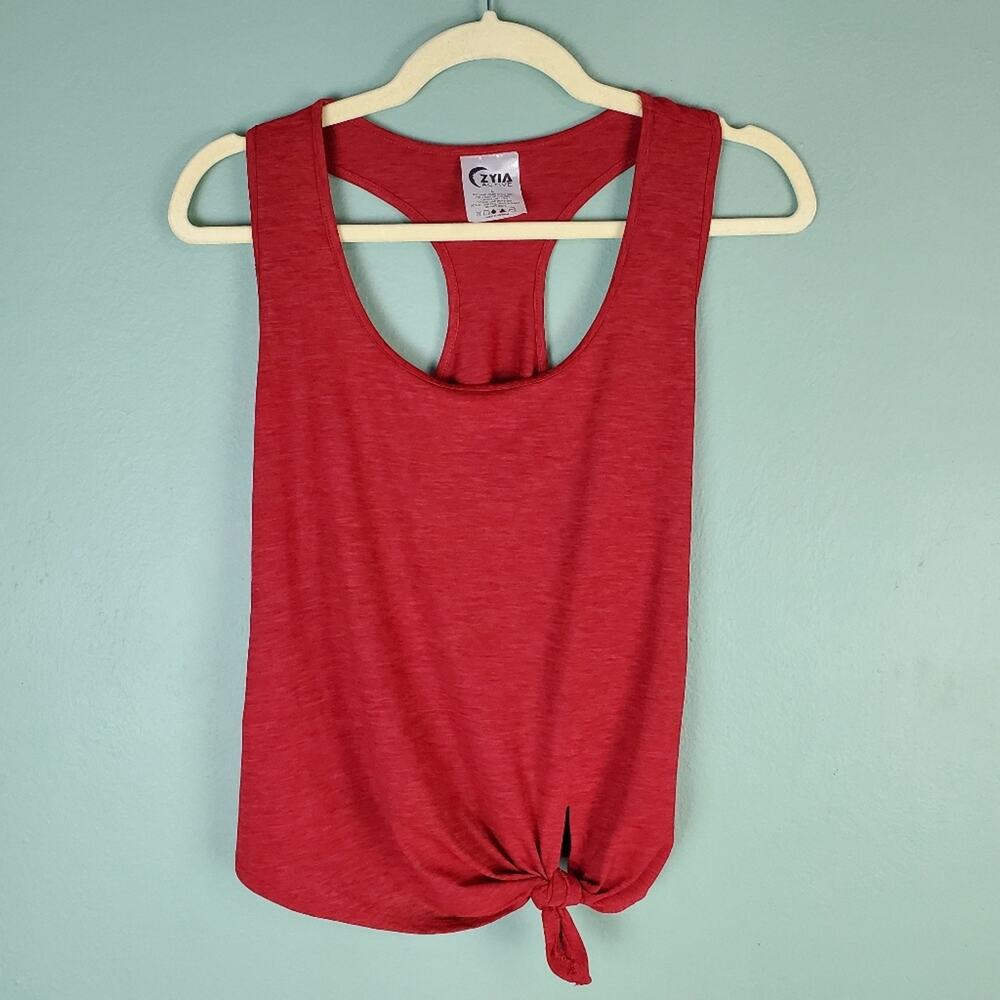 Zyia Active Red Knot Just A Cute Tank Racerback Top Size Large